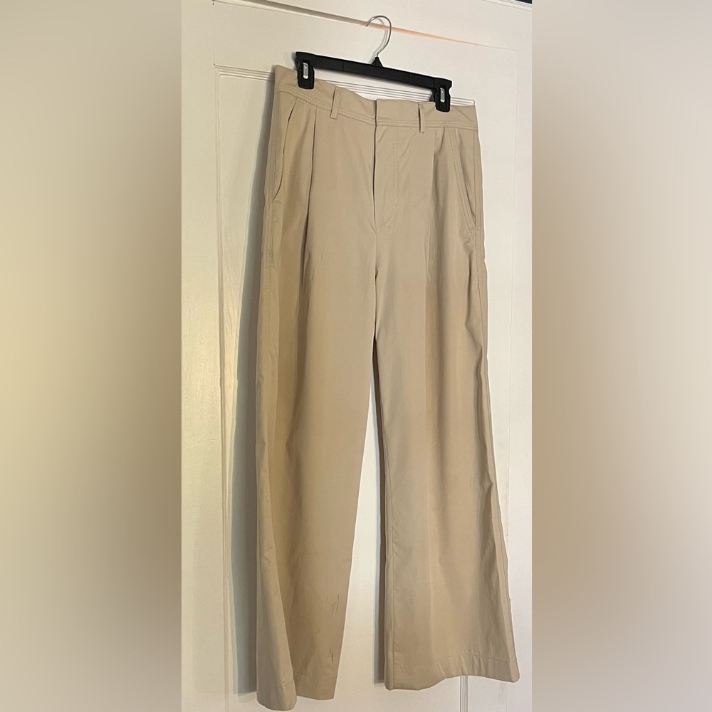 Mossimo Dutti wide-leg poplin trousers with darts